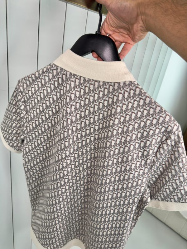 Beige dior oblique cotton polo shirt - Image 6