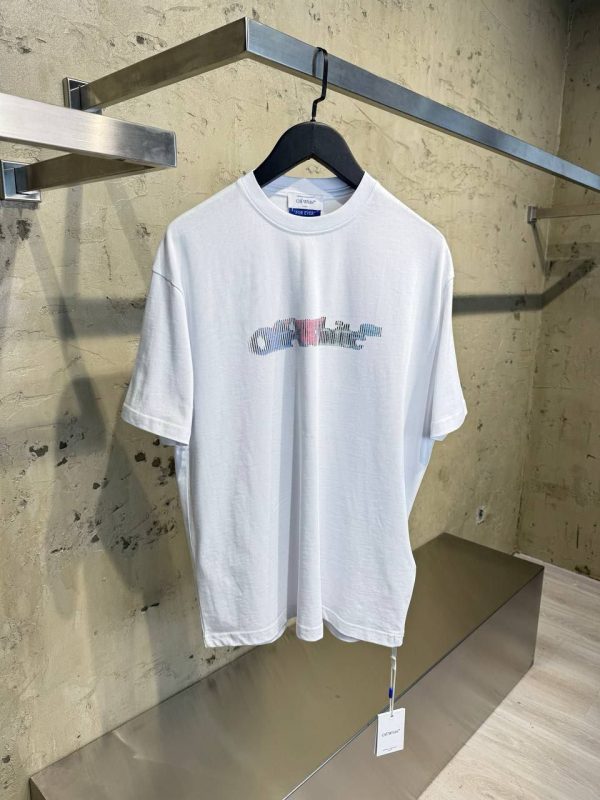 White off-white with san matthew print cotton tee - Image 2