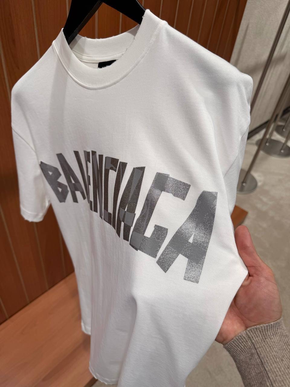 White balenciaga new tape type cotton tee - Image 5