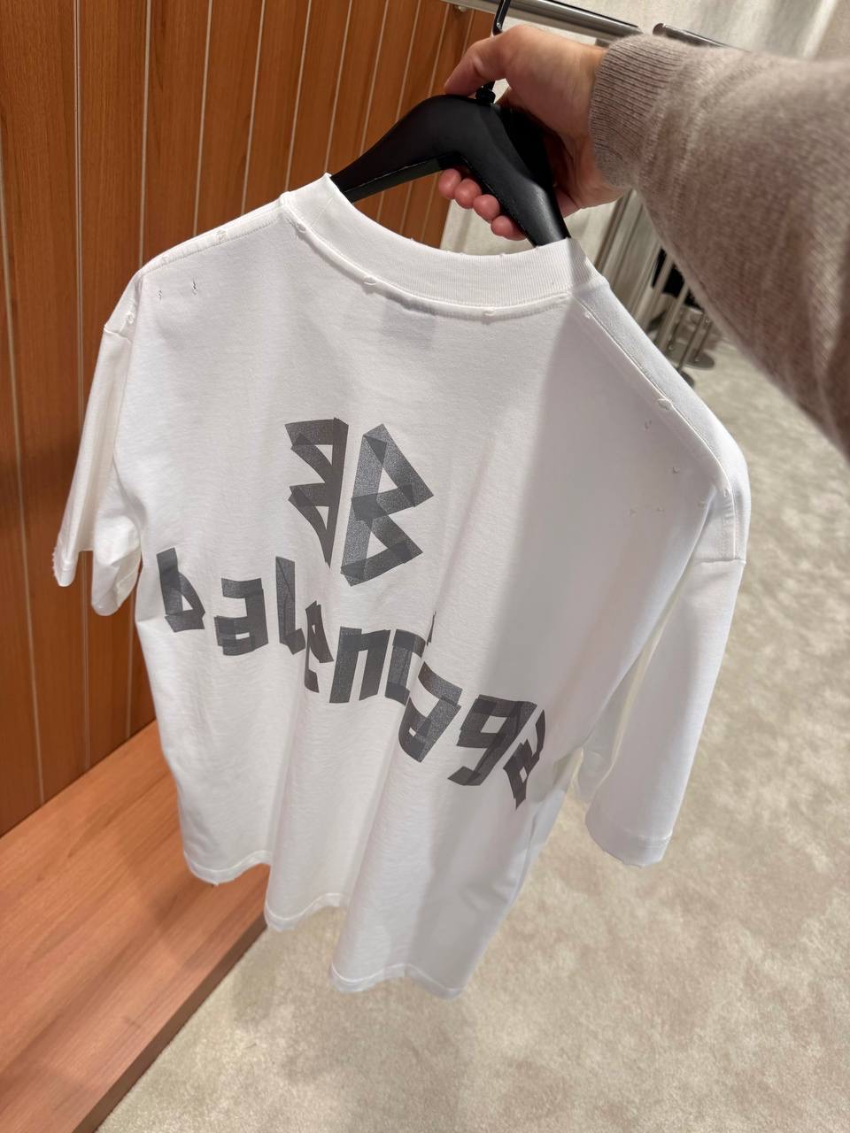 White balenciaga new tape type cotton tee - Image 4