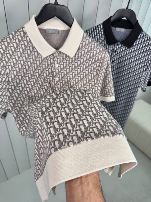 Beige dior oblique cotton polo shirt - Image 2