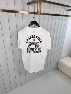 White casablanca looking at the beauty of the world cotton tee