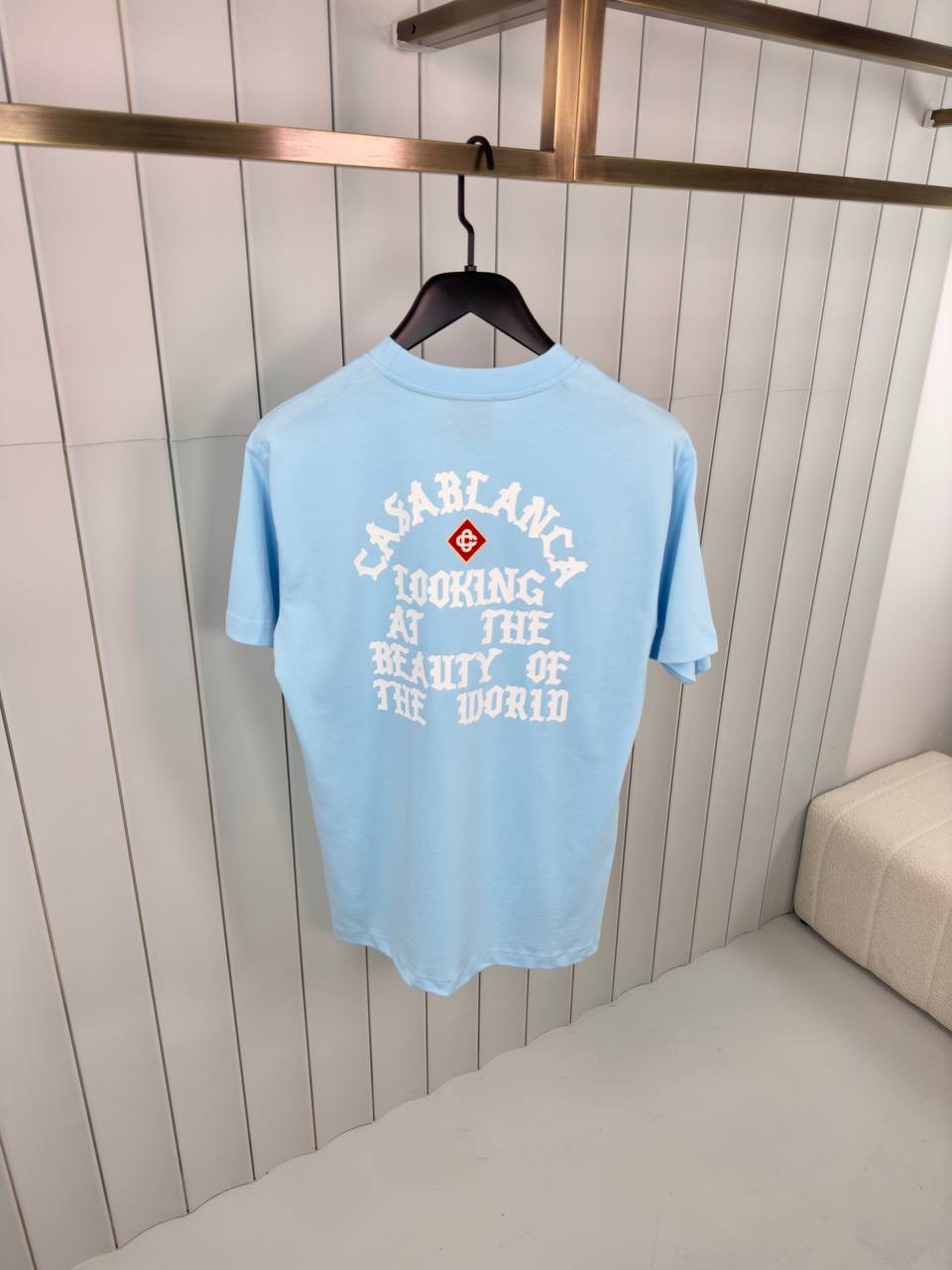 Blue casablanca looking at the beauty of the world cotton tee