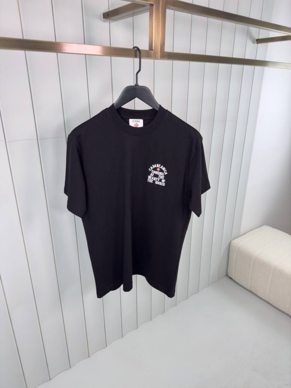 Black casablanca looking at the beauty of the world cotton tee - Image 2