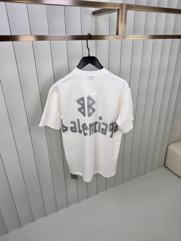 White balenciaga new tape type cotton tee - Image 2