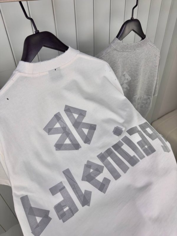 White balenciaga new tape type cotton tee - Image 5