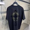 Black chrome hearts crosses cotton tee