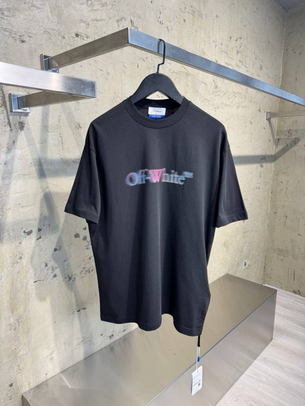 Black off-white with san matthew print cotton tee - Image 2