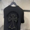Black chrome hearts vintage cotton tee - Image 4