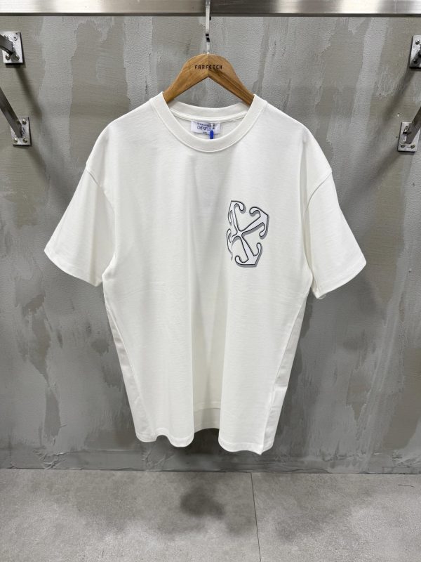 White off-white dragon skate cotton tee - Image 2