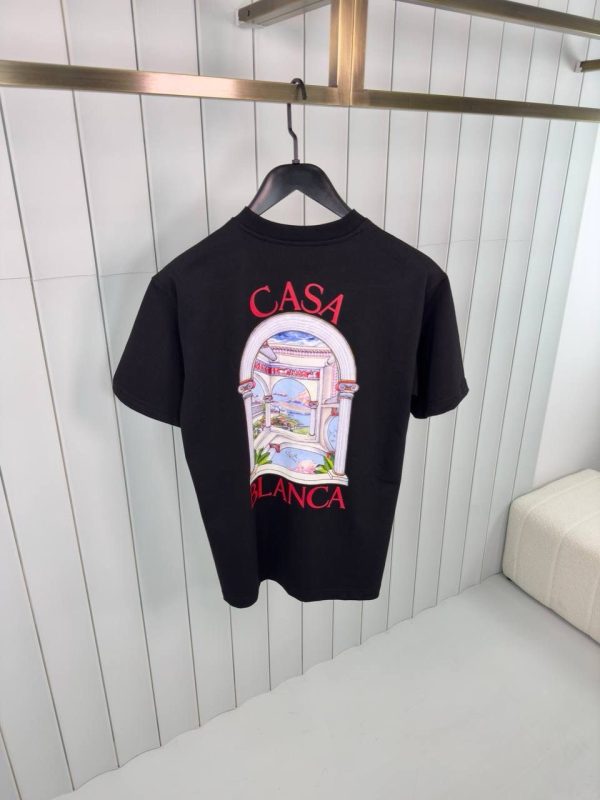 Black casablanca le passage cotton tee