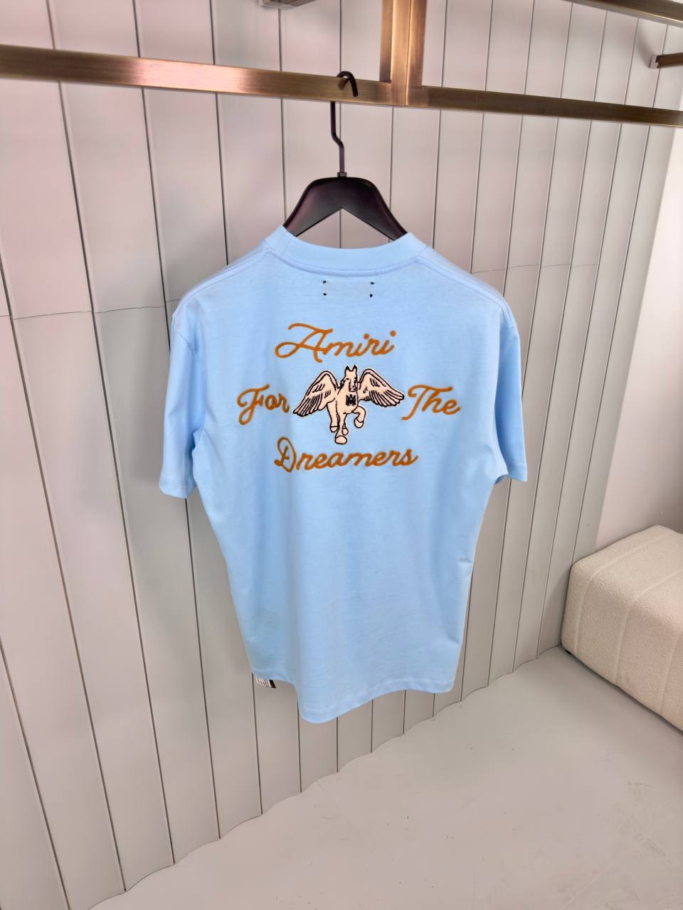 Blue amiri embroidered dreamers coton tee