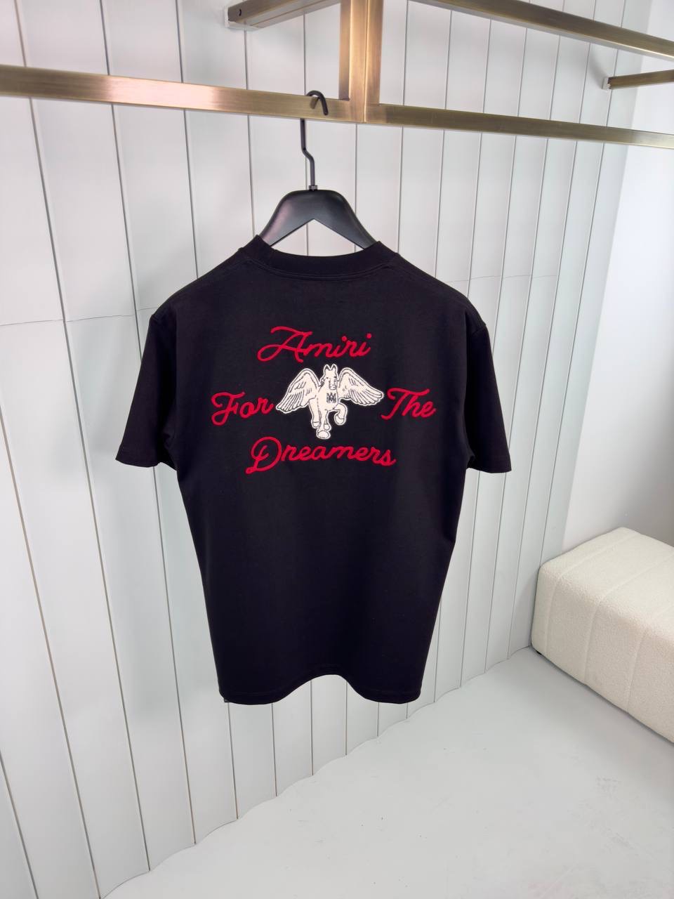 Black amiri embroidered dreamers coton tee