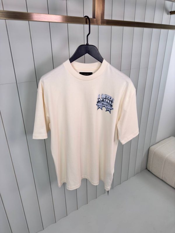 Beige amiri championship os cotton tee - Image 2