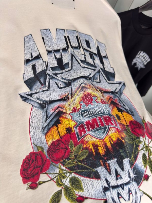 Beige amiri championship os cotton tee - Image 4