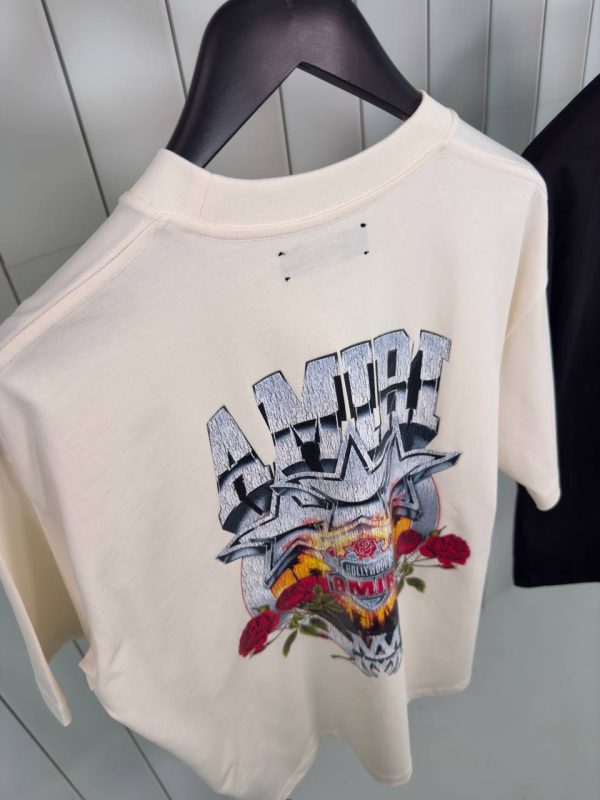 Beige amiri championship os cotton tee - Image 3
