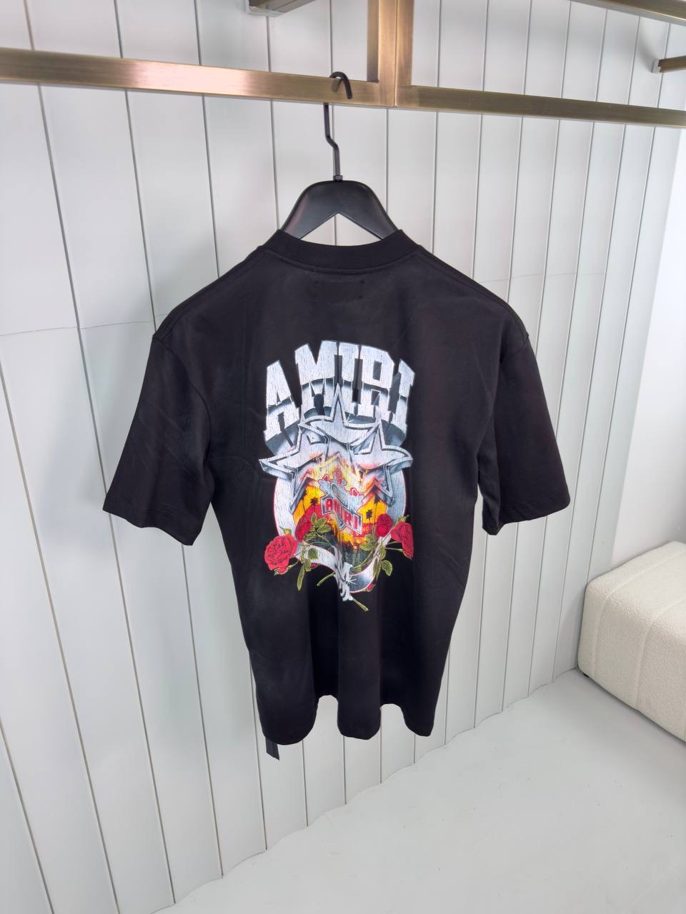 Black amiri championship os cotton tee