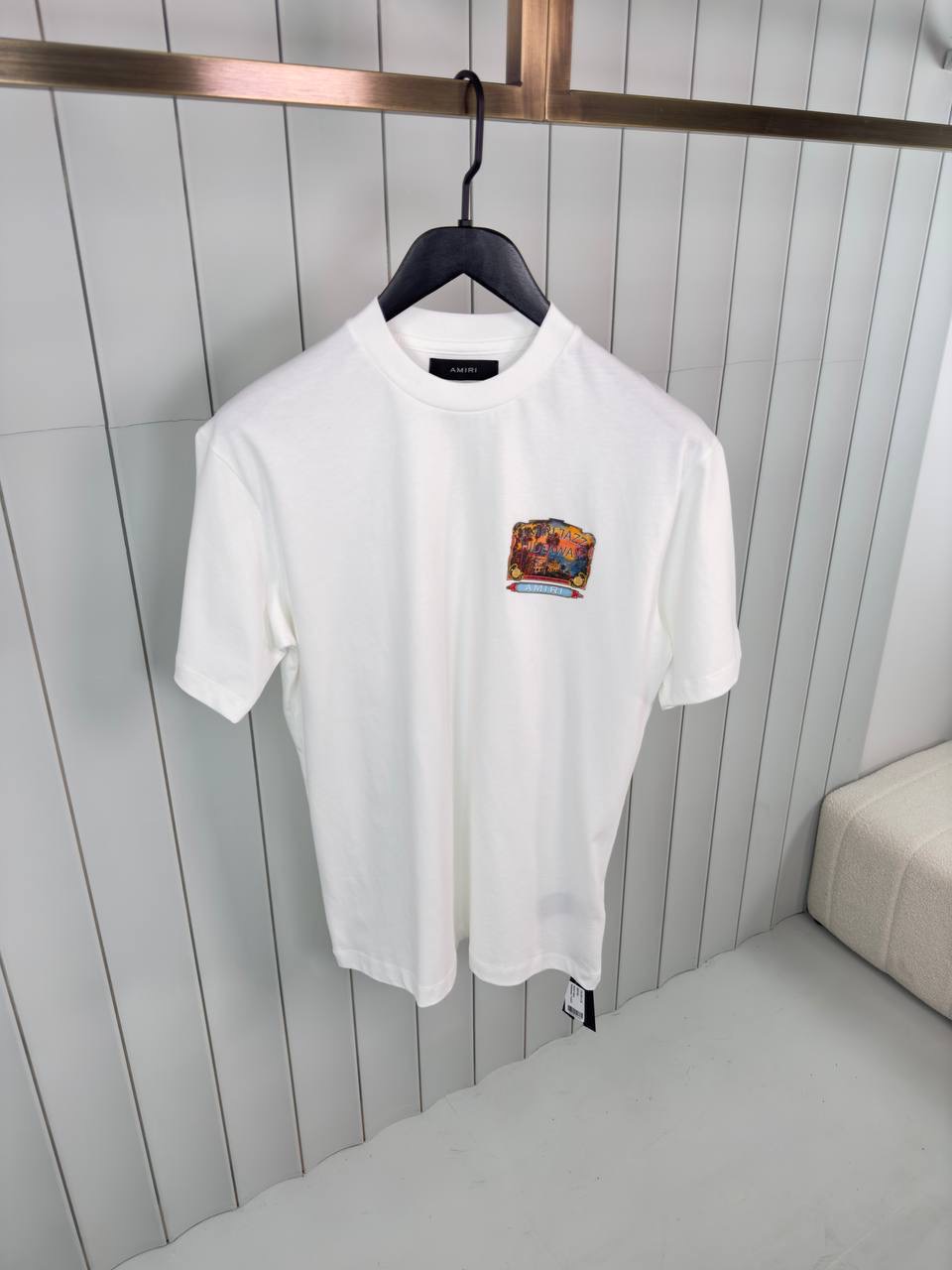White amiri jazz hideaway cotton tee