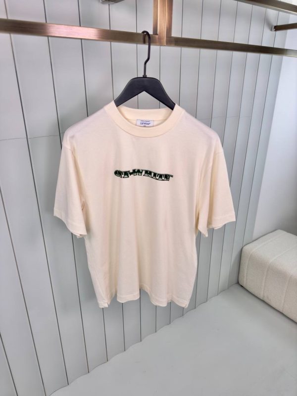 Beige off-white cash arrow cotton tee - Image 2
