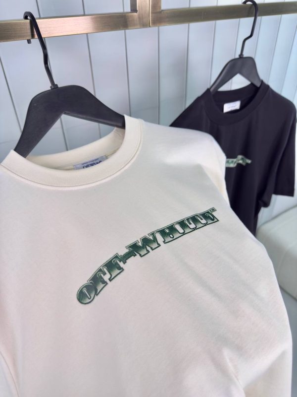Beige off-white cash arrow cotton tee - Image 4