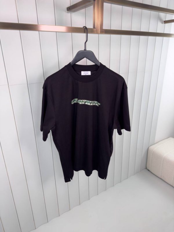 Black off-white cash arrow cotton tee - Image 2