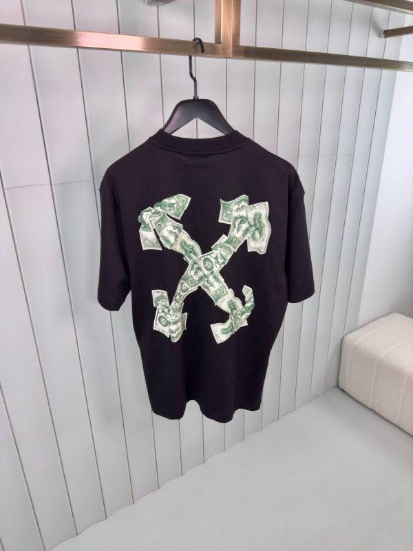 Black off-white cash arrow cotton tee