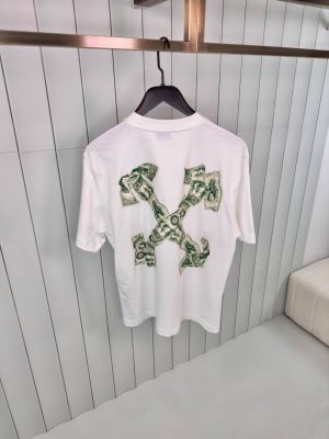 White off-white cash arrow cotton tee