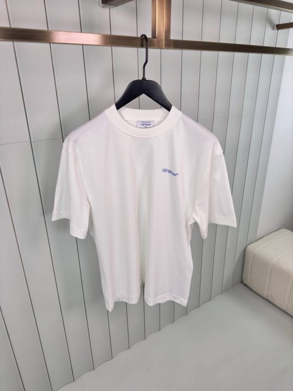 White off-white barber arrow cotton tee - Image 2