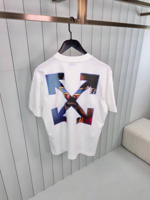 White off-white barber arrow cotton tee