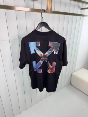 Black off-white barber arrow cotton tee