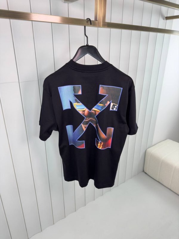Black off-white barber arrow cotton tee