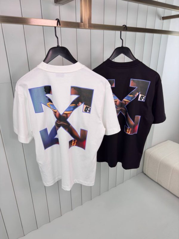 White off-white barber arrow cotton tee - Image 5