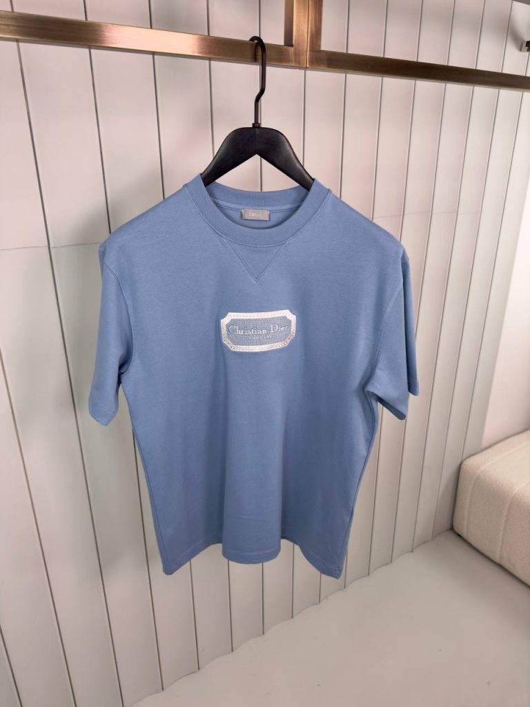 Blue dior christian dior couture jersey cotton tee