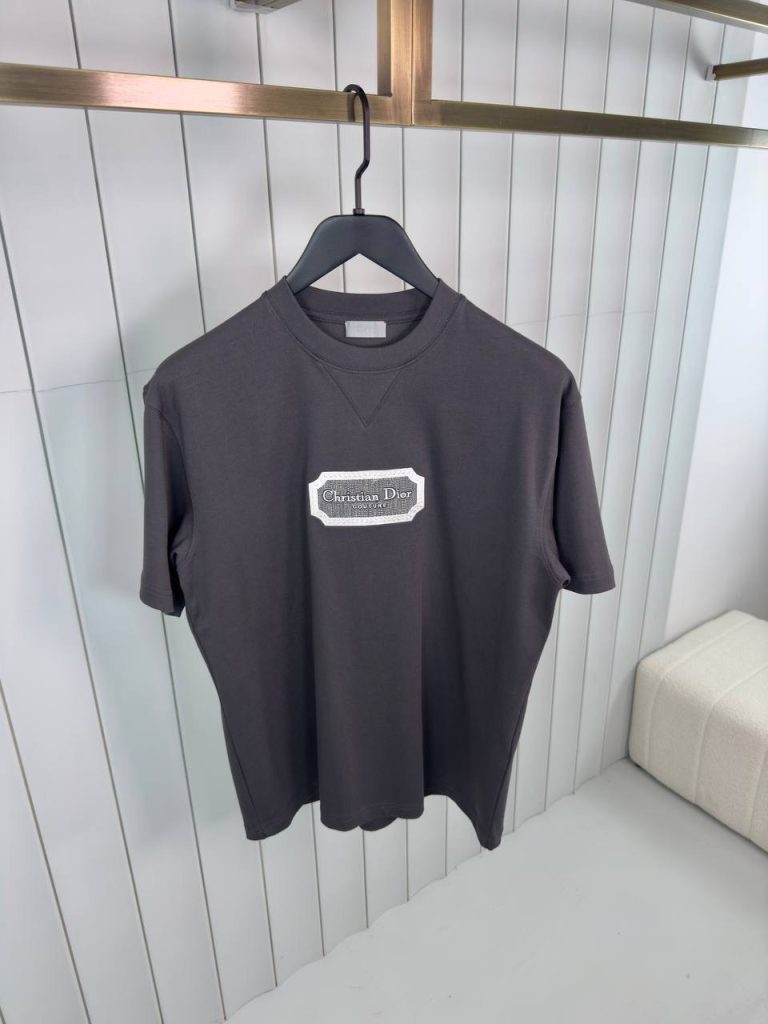 Gray dior christian dior couture jersey cotton tee