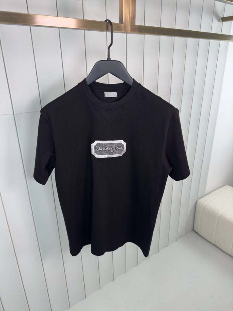 Black dior christian dior couture jersey cotton tee