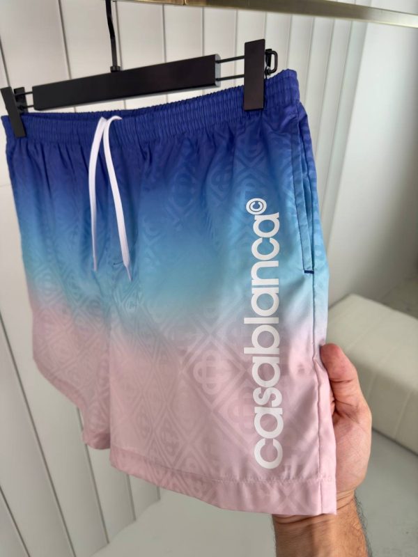 Blue saumon casablanca gradient  jacquard swim shorts - Image 4