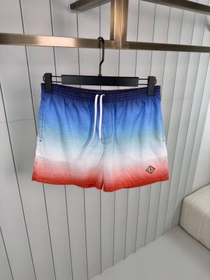 Blue red casablanca gradient  jacquard swim shorts