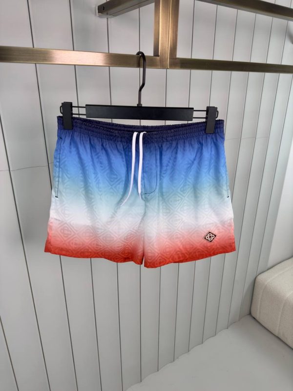 Blue red casablanca gradient  jacquard swim shorts