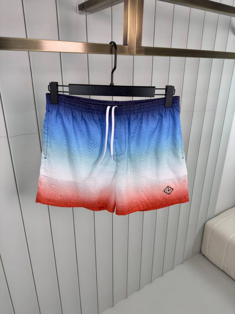 Blue red casablanca gradient  jacquard swim shorts