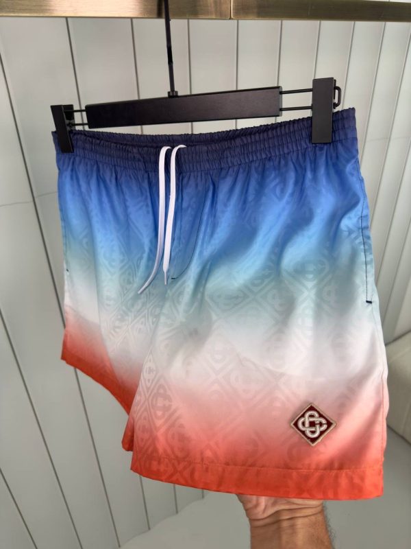 Blue red casablanca gradient  jacquard swim shorts - Image 2