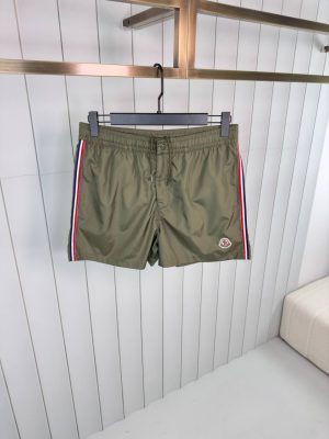 Green moncler nylon swim short