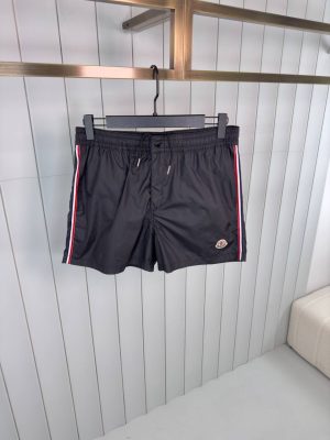 Black moncler nylon swim short