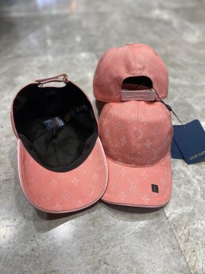 Pink LV logo cap
