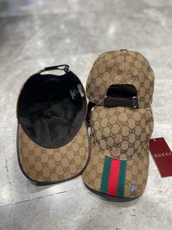 Beige gucci gg logo cap