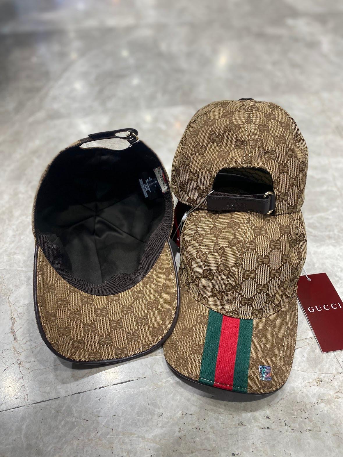 Beige gucci gg logo cap