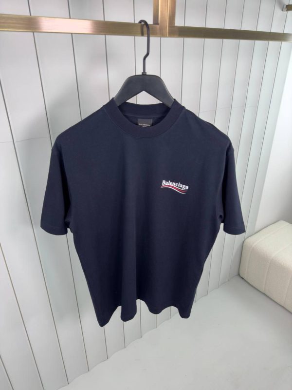 Navy Balenciaga political campaign cotton tee - Image 2