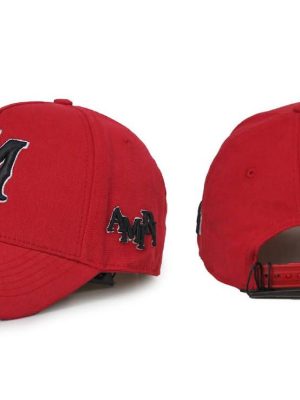 Red amiri black MA logo cap