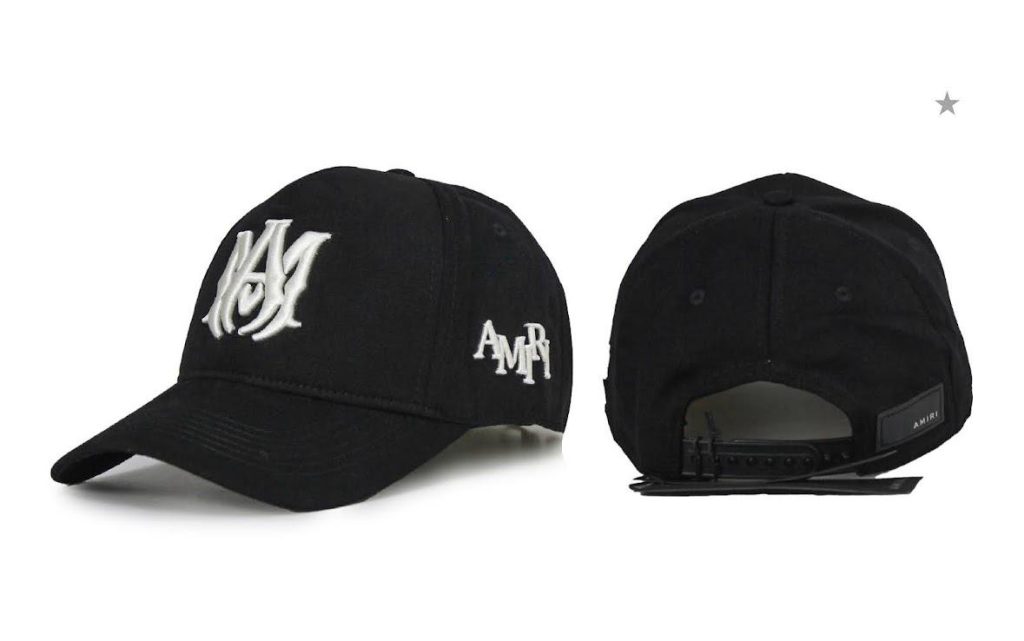 Black amiri MA logo cap