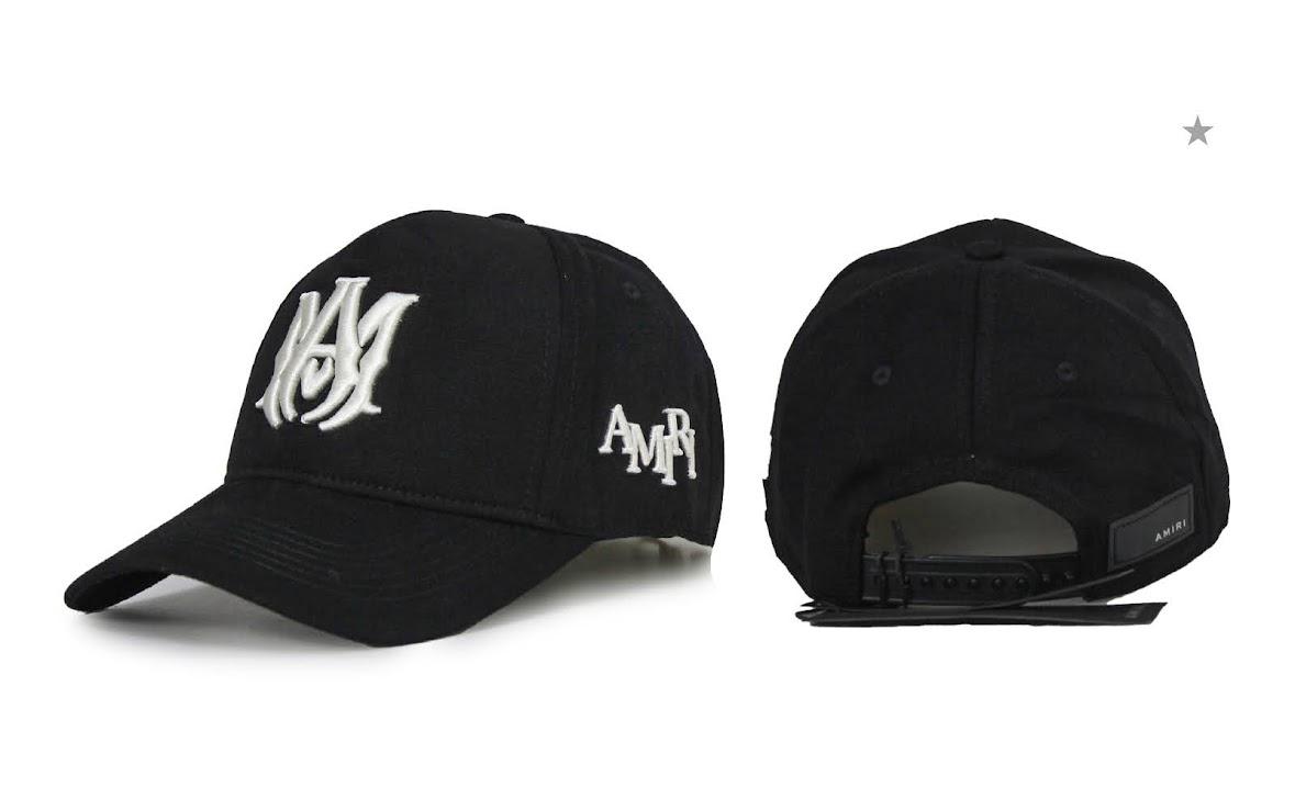 Black amiri MA logo cap