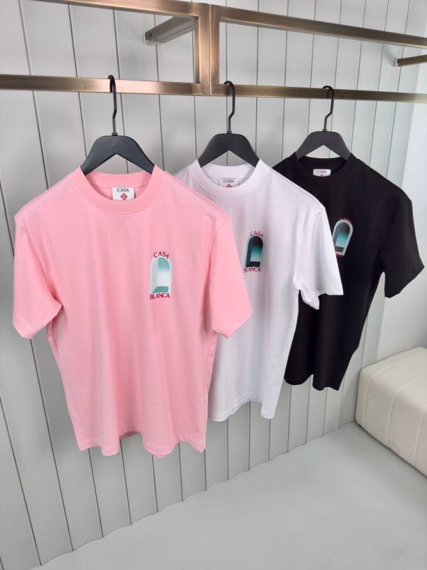 Pink casablanca l'arche cotton tee - Image 5